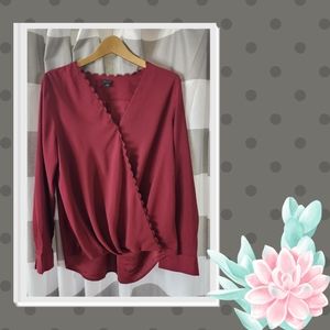 Ann Taylor Lace Detail Blouse